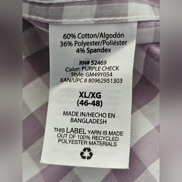 G George Men's LS Button Down Shirt, EUC, Size: XL (46-48) - Picture 4 of 6